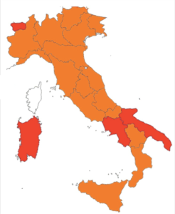 Emilia Romagna torna in zona arancione